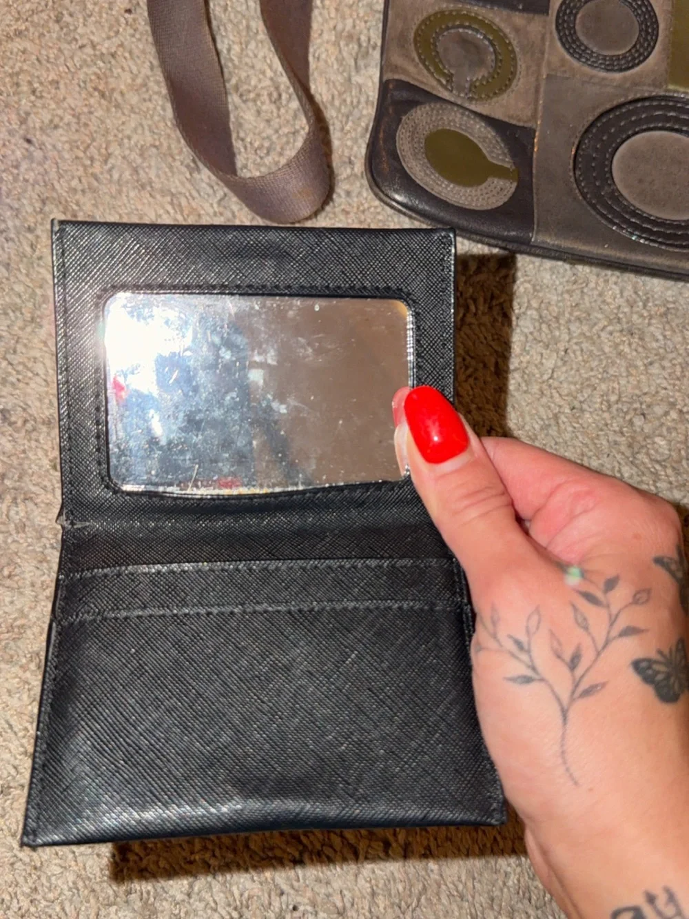 Victoria's Secret Black Card Wallet with Gold Logo - Picture 3 of 3